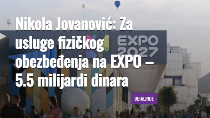 Za obezbeđenje 5,5 milijardi